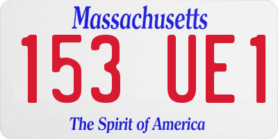 MA license plate 153UE1
