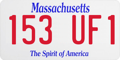 MA license plate 153UF1