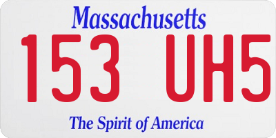 MA license plate 153UH5