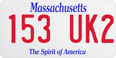 MA license plate 153UK2