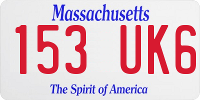 MA license plate 153UK6