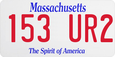 MA license plate 153UR2