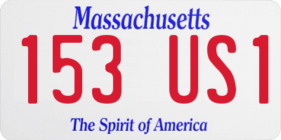 MA license plate 153US1