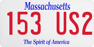 MA license plate 153US2