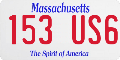 MA license plate 153US6