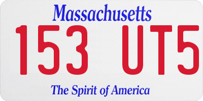 MA license plate 153UT5