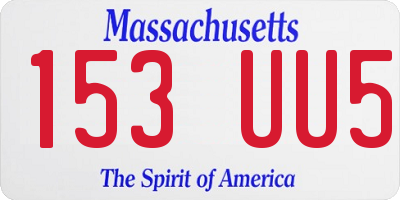 MA license plate 153UU5