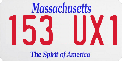 MA license plate 153UX1