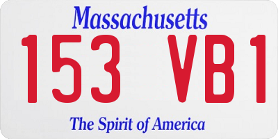 MA license plate 153VB1