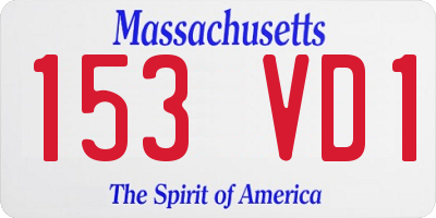 MA license plate 153VD1