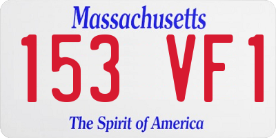 MA license plate 153VF1