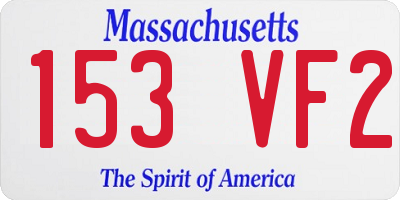 MA license plate 153VF2