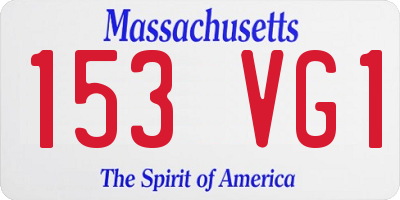 MA license plate 153VG1
