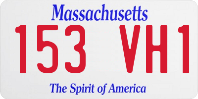 MA license plate 153VH1
