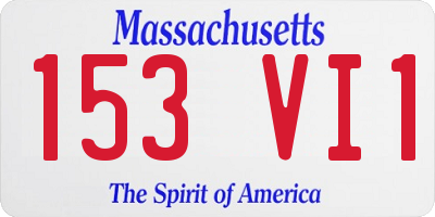 MA license plate 153VI1