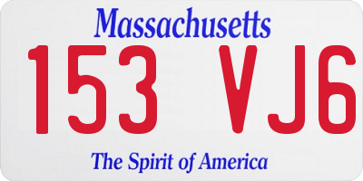 MA license plate 153VJ6