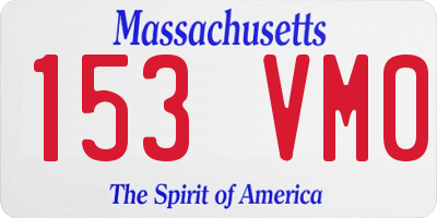 MA license plate 153VM0