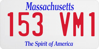 MA license plate 153VM1