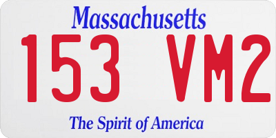 MA license plate 153VM2