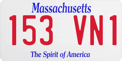 MA license plate 153VN1