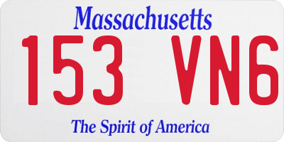 MA license plate 153VN6