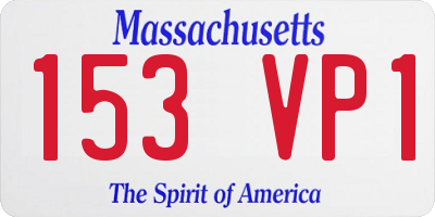 MA license plate 153VP1