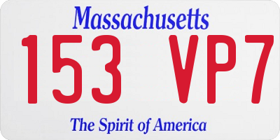 MA license plate 153VP7