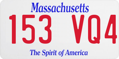 MA license plate 153VQ4