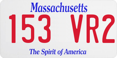 MA license plate 153VR2