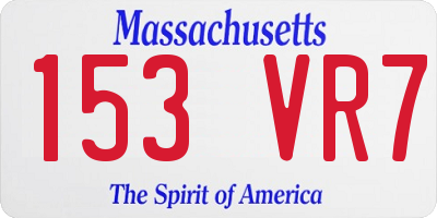 MA license plate 153VR7