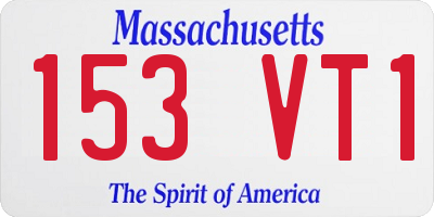 MA license plate 153VT1