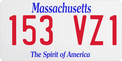 MA license plate 153VZ1