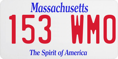 MA license plate 153WM0