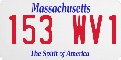 MA license plate 153WV1