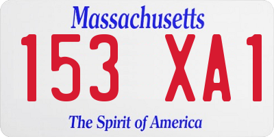 MA license plate 153XA1