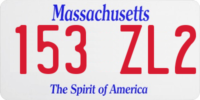 MA license plate 153ZL2