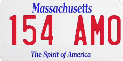 MA license plate 154AM0