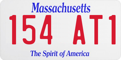 MA license plate 154AT1