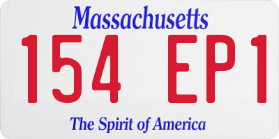 MA license plate 154EP1