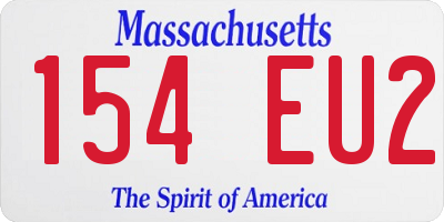 MA license plate 154EU2
