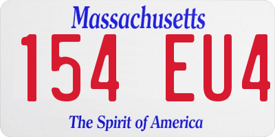 MA license plate 154EU4