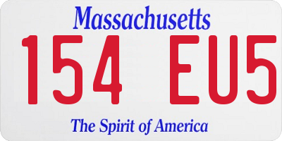 MA license plate 154EU5