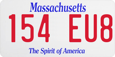 MA license plate 154EU8