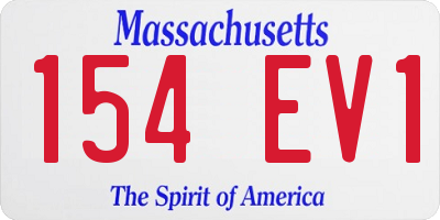 MA license plate 154EV1