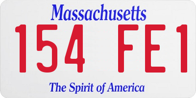 MA license plate 154FE1