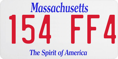 MA license plate 154FF4