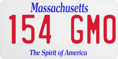MA license plate 154GM0