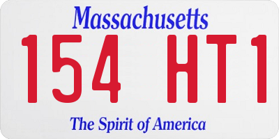 MA license plate 154HT1