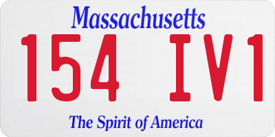 MA license plate 154IV1