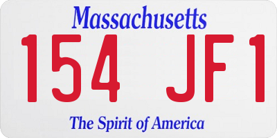MA license plate 154JF1